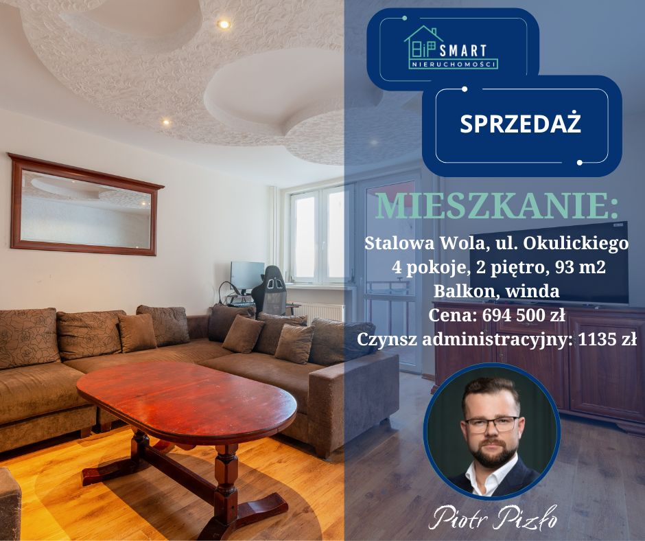 Mieszkanie 4-pokojowe Stalowa Wola, ul. gen. Leopolda Okulickiego