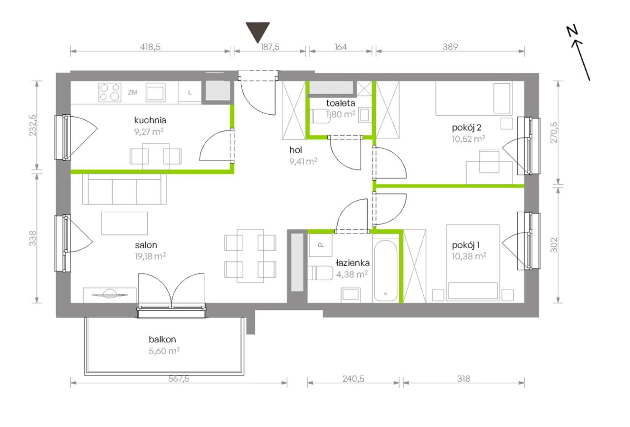 Mieszkanie 3-pokojowe Warszawa Chrzanów, ul. Szeligowska. Zdjęcie 8