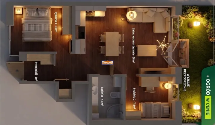 Mieszkanie 3-pokojowe Kraków Dębniki, ul. Spacerowa