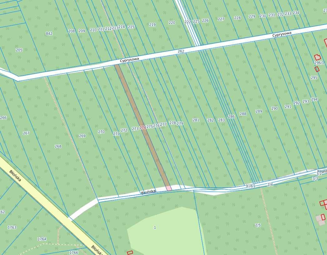 Działka leśna Strzeniówka