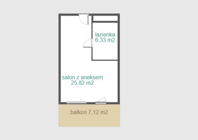 Mieszkanie 1-pokojowe Lublin Czuby. Zdjęcie 1