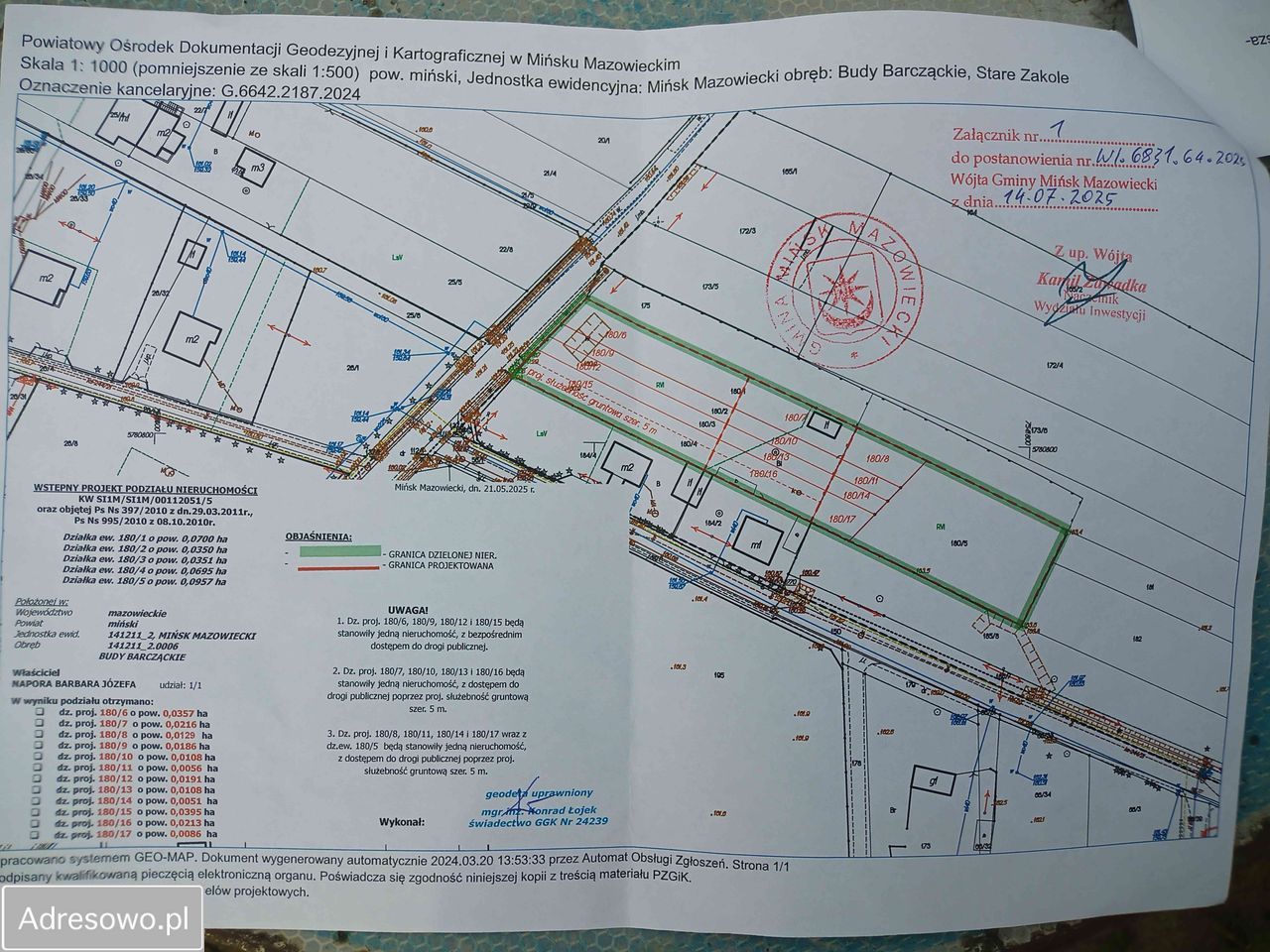 Działka budowlana Budy Barcząckie, ul. Sosnowa. Zdjęcie 7