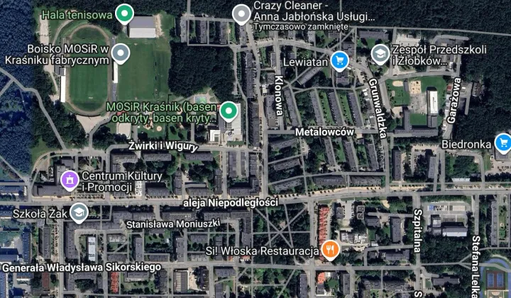 Mieszkanie 3-pokojowe Kraśnik Kraśnik Fabryczny, ul. Hieronima Dekutowskiego "Zapory"