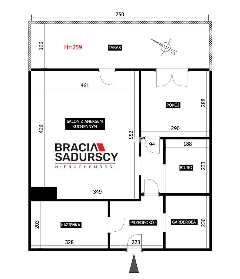 Mieszkanie 2-pokojowe Kraków Krowodrza, ul. Fryderyka Chopina. Zdjęcie 3