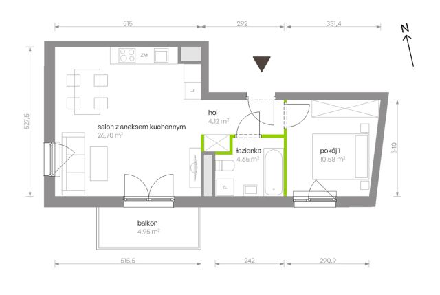 Mieszkanie 2-pokojowe Warszawa Chrzanów, ul. Szeligowska. Zdjęcie 8
