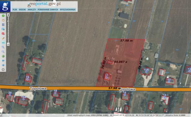 Działka rolno-budowlana Garno Pod Chronówkiem, Topolowa. Zdjęcie 1