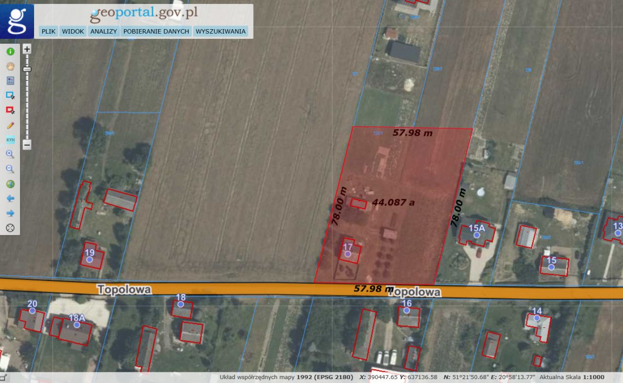 Działka rolno-budowlana Garno Pod Chronówkiem, Topolowa. Zdjęcie 1