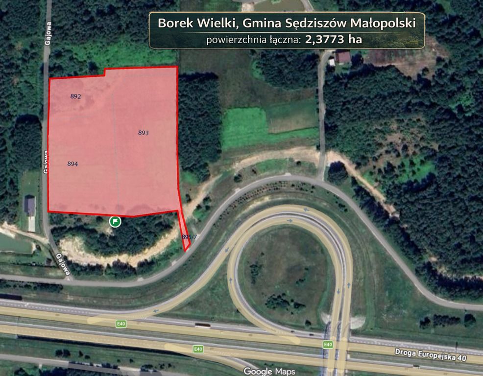 Działka inwestycyjna Borek Wielki. Zdjęcie 1