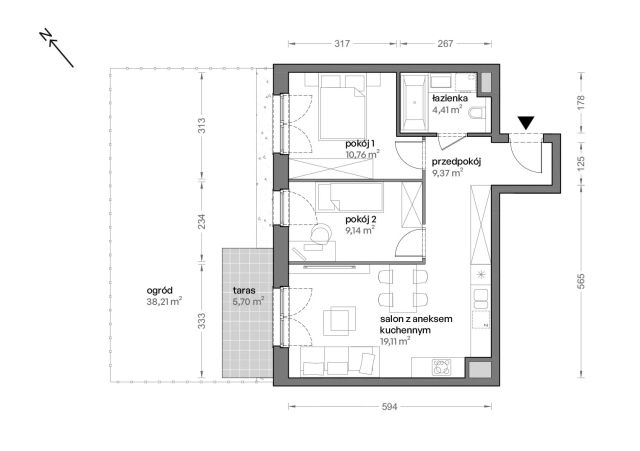 Mieszkanie 3-pokojowe Katowice Brynów, ul. Ceglana. Zdjęcie 7