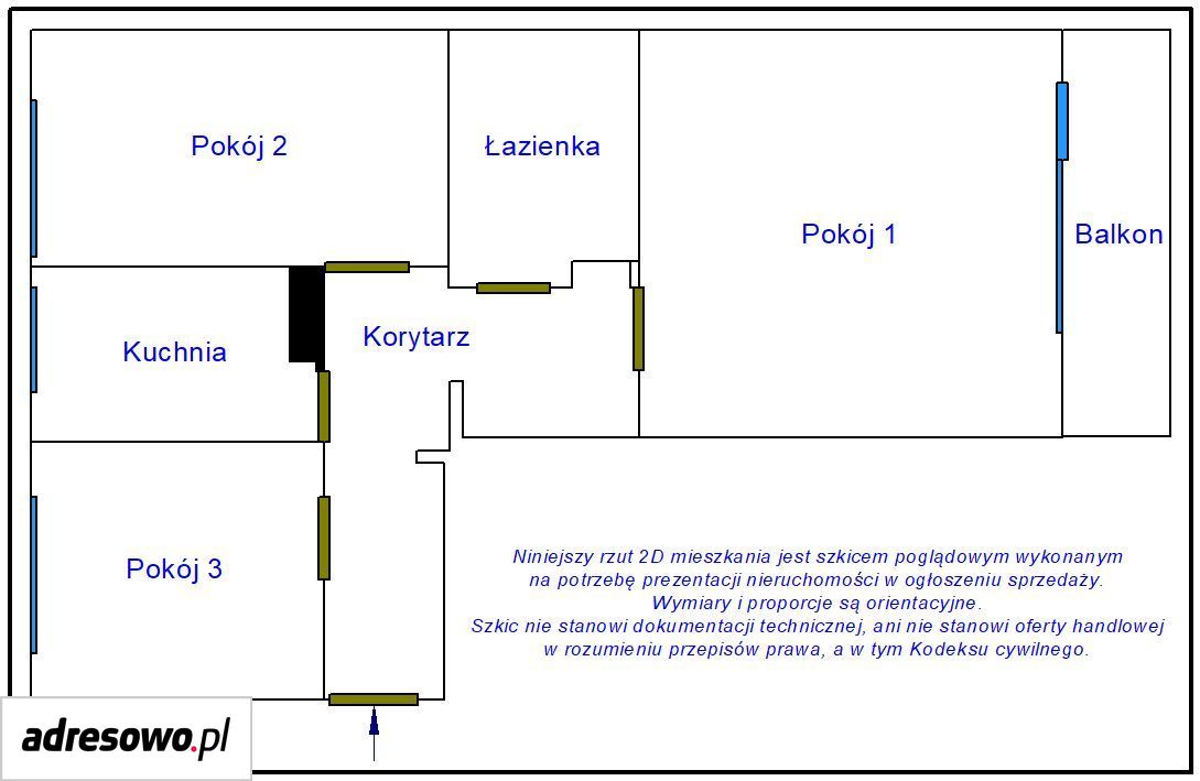 Mieszkanie 3-pokojowe Świętochłowice Piaśniki, ul. Ignacego Krasickiego. Zdjęcie 2