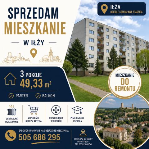Mieszkanie 3-pokojowe Iłża, Osiedle Staszica. Zdjęcie 1