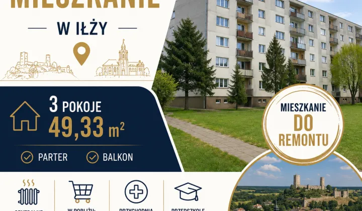 Mieszkanie 3-pokojowe Iłża, Osiedle Staszica