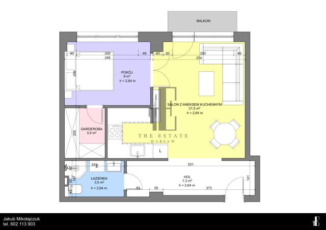Mieszkanie 2-pokojowe Warszawa Śródmieście, ul. Nowogrodzka. Zdjęcie 11