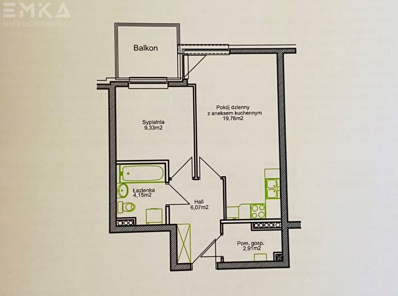Mieszkanie 2-pokojowe Bydgoszcz Czyżkówko, ul. Elbląska. Zdjęcie 20