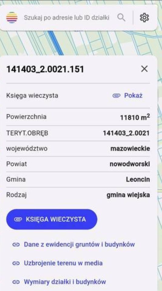 Działka rolna Secymin Polski