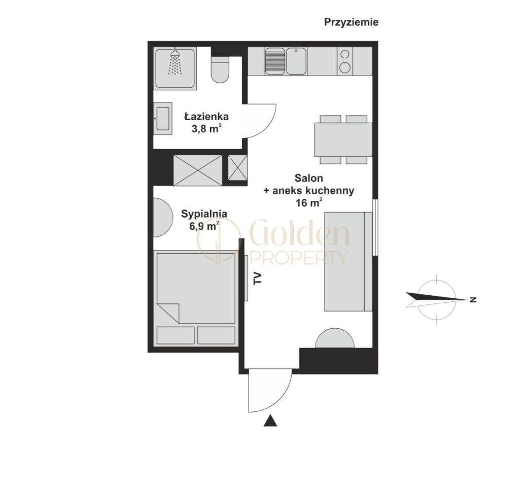Mieszkanie 2-pokojowe Gdańsk Brzeźno, ul. Brzeźnieńska. Zdjęcie 20