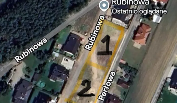 Działka budowlana Węglew, ul. Rubinowa