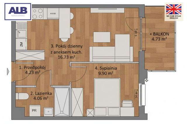 Mieszkanie 2-pokojowe Gdańsk Orunia. Zdjęcie 2