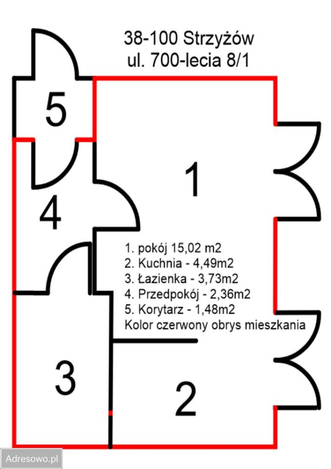Mieszkanie 1-pokojowe Strzyżów, ul. 700-lecia Strzyżowa. Zdjęcie 6