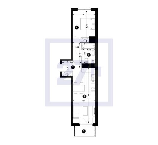 Mieszkanie 2-pokojowe Miękinia. Zdjęcie 13