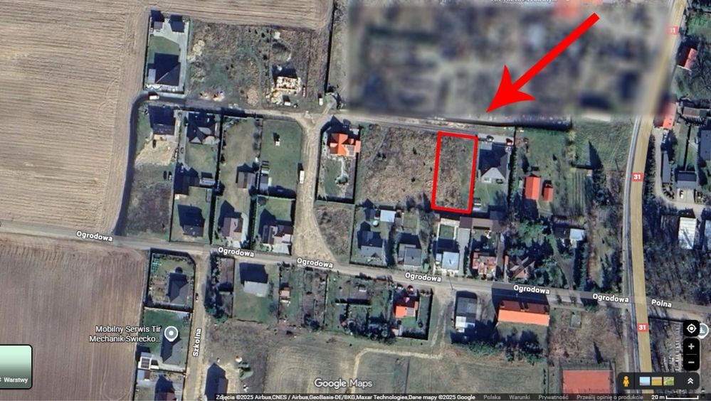 Działka rolno-budowlana Golice, ul. Ogrodowa