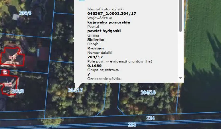 Działka budowlana Kruszyn, ul. Leśna