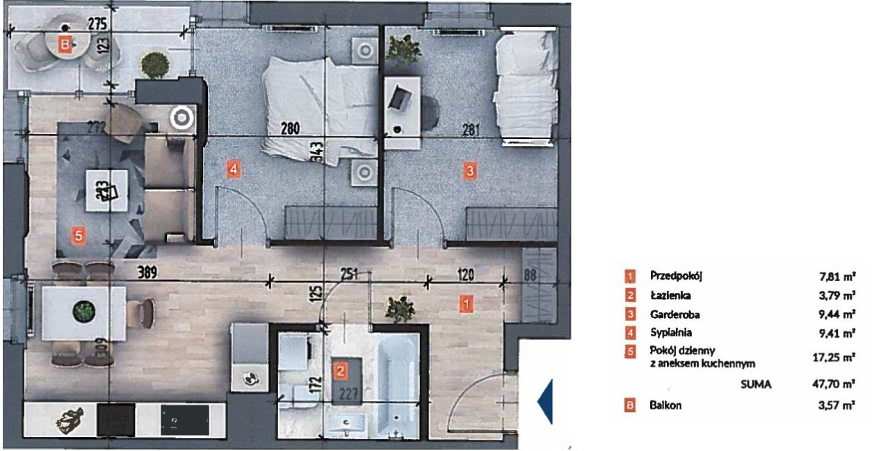 Mieszkanie 3-pokojowe Kraków Mistrzejowice, os. Bohaterów Września. Zdjęcie 12