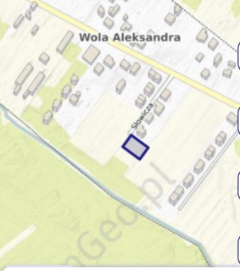 Działka budowlana Wola Aleksandra, ul. Słowicza