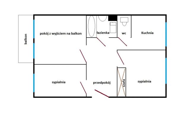 Mieszkanie 3-pokojowe Wałbrzych Podzamcze, ul. Kasztelańska. Zdjęcie 6