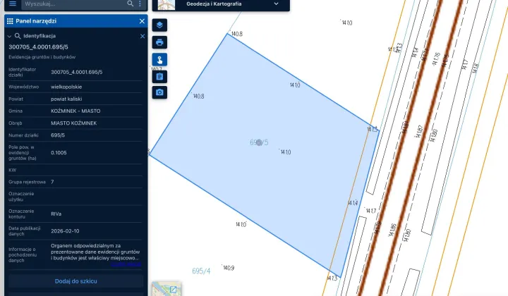 Działka budowlana Koźminek, ul. Kaliska