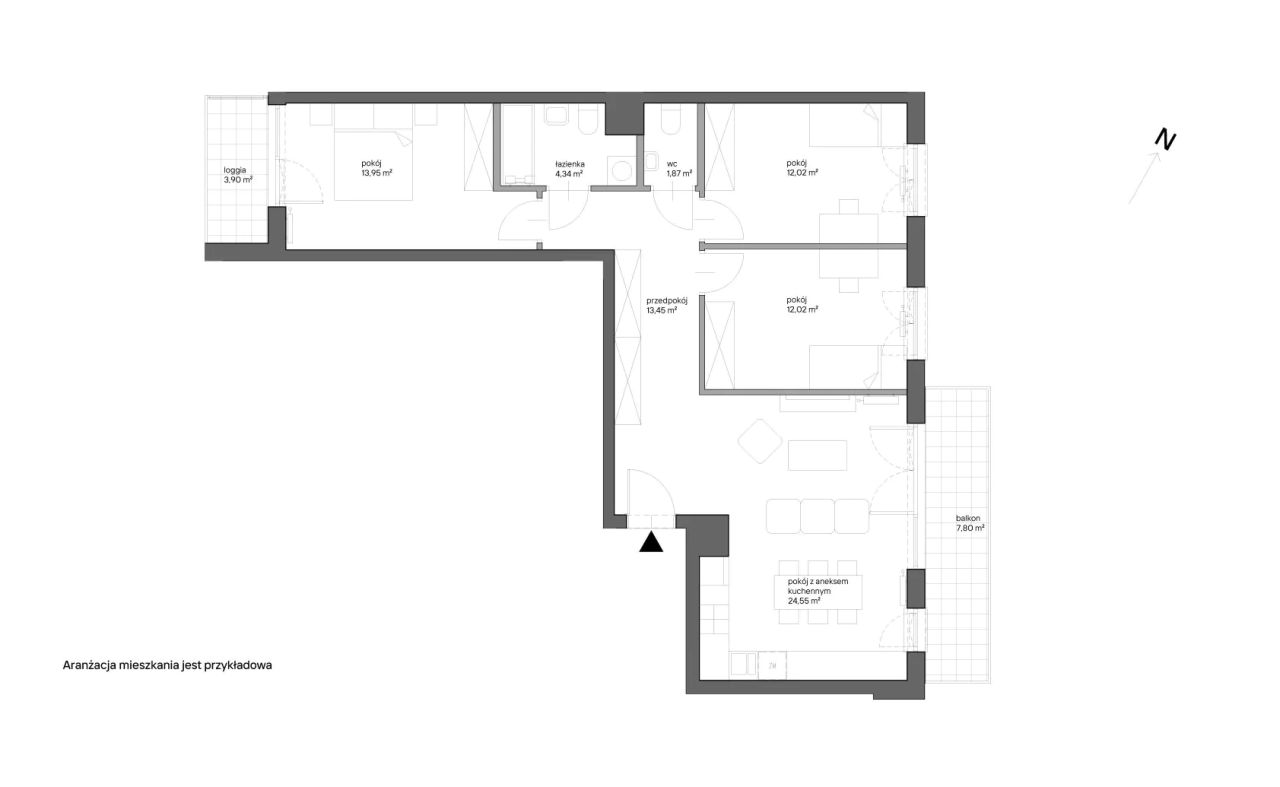 Mieszkanie 4-pokojowe Kraków Bieżanów, ul. Henryka i Karola Czeczów. Zdjęcie 7