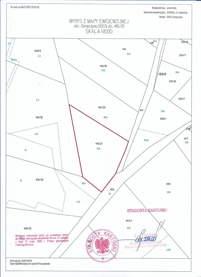 Działka budowlana Goręczyno, ul. Łąkowa. Zdjęcie 1