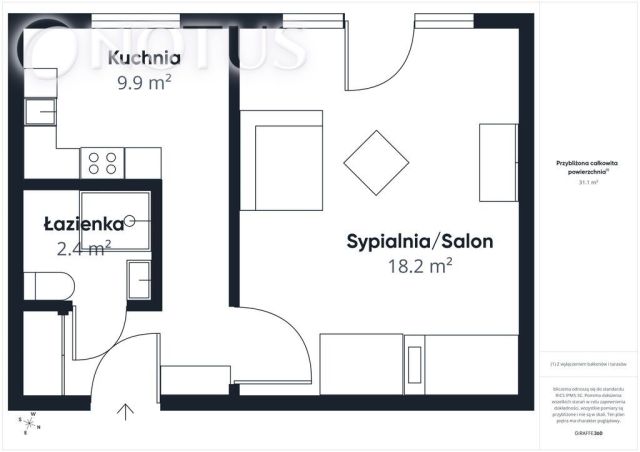 Mieszkanie 1-pokojowe Warszawa Mokotów, ul. Króżańska. Zdjęcie 7