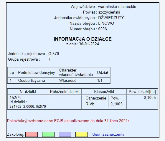 Działka rekreacyjna Linowo. Zdjęcie 3