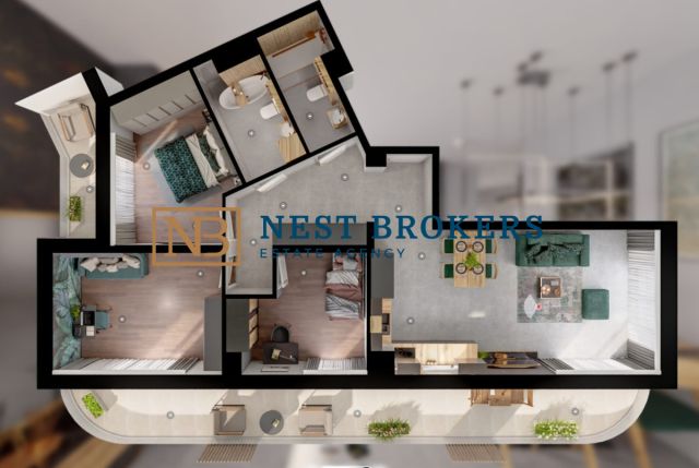 Mieszkanie 4-pokojowe Kraków Podgórze, ul. Puszkarska. Zdjęcie 2