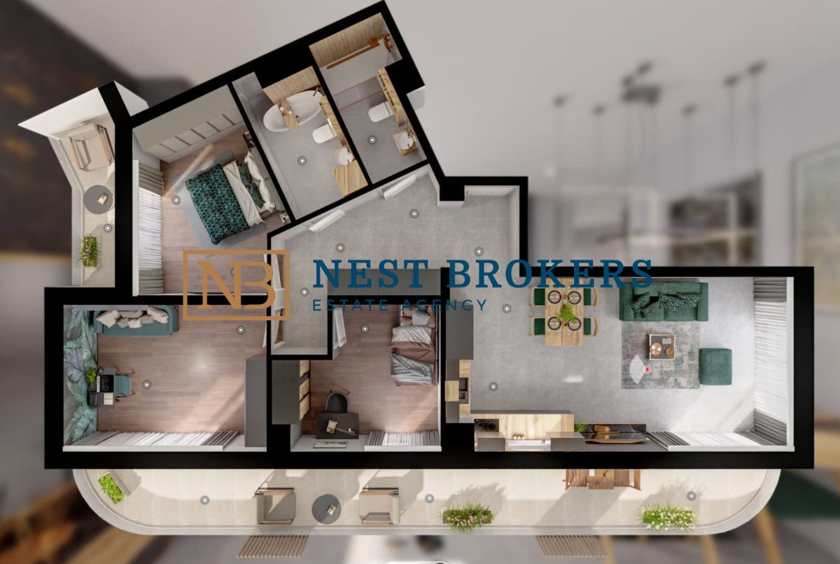 Mieszkanie 4-pokojowe Kraków Podgórze, ul. Puszkarska. Zdjęcie 6