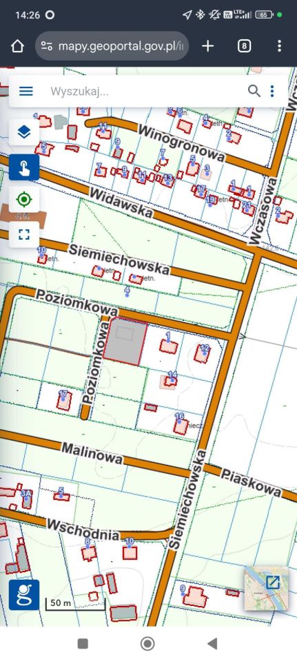 Działka rolno-budowlana Strumiany, ul. Poziomkowa