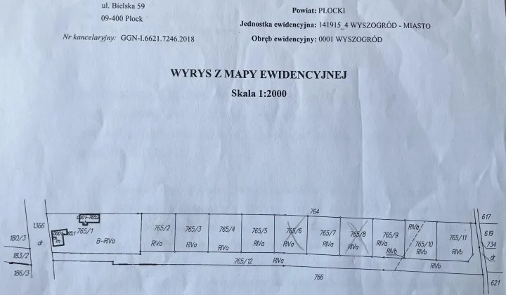 Działka budowlana Wyszogród, ul. Zamieście