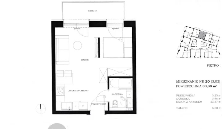 Mieszkanie 1-pokojowe Szczecin Centrum