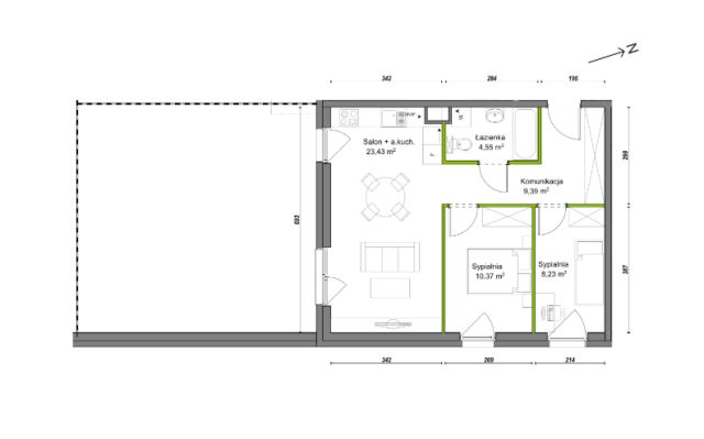 Mieszkanie 3-pokojowe Wrocław Ołtaszyn, ul. Orawska. Zdjęcie 8