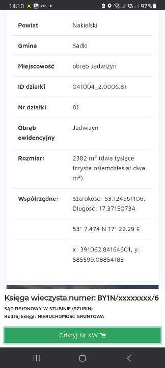 Działka budowlana Jadwiżyn. Zdjęcie 5