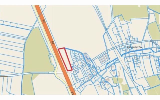 Działka inwestycyjna Kaźmierzów. Zdjęcie 3
