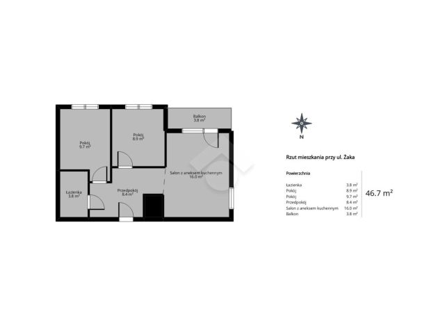 Mieszkanie 3-pokojowe Kraków Kurdwanów. Zdjęcie 21