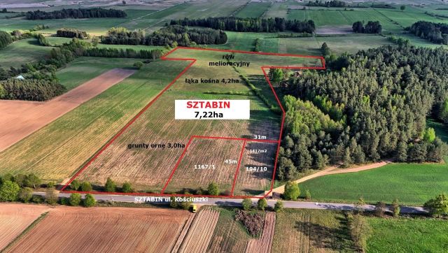 Działka rolna Sztabin, ul. Kościuszki. Zdjęcie 1