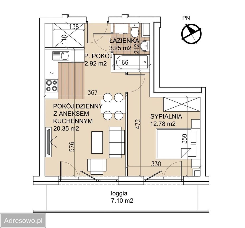 Mieszkanie 2-pokojowe Wrocław Psie Pole, ul. Lothara Herbsta. Zdjęcie 14