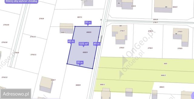 Działka budowlana Pęgów, ul. Wiśniowa. Zdjęcie 1