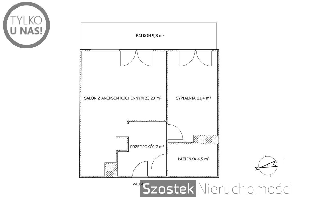 Mieszkanie 2-pokojowe Kraków Bronowice, ul. Józefa Chełmońskiego. Zdjęcie 18