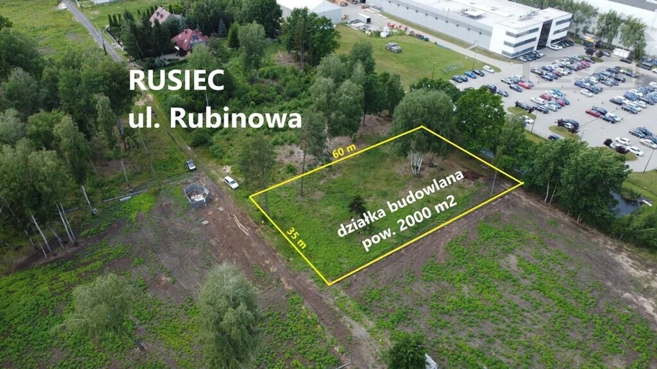 Działka budowlana Rusiec, ul. Rubinowa. Zdjęcie 1