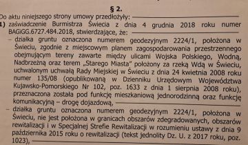 Działka budowlana Świecie Stare Miasto