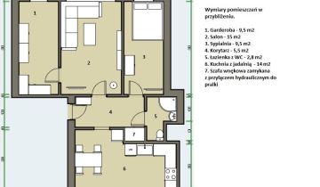 Mieszkanie 4-pokojowe Łowicz, ul. Stefana Starzyńskiego